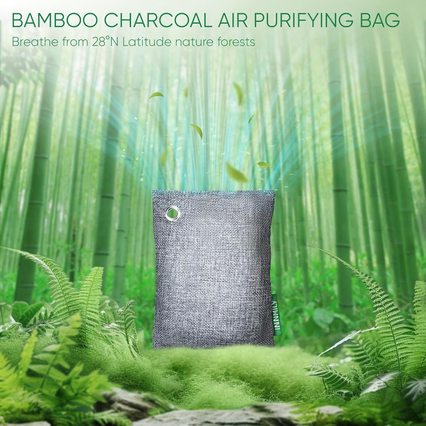 Activated Charcoal Odor Absorber,Large 12 Pack w Hooks Nature Odor Eliminator for Strong Odor, Bamboo Charcoal Air Purifying Bags,Moisture Absorbers for Fresh Home Car Closet Pet,Smoke Room Deodorizer