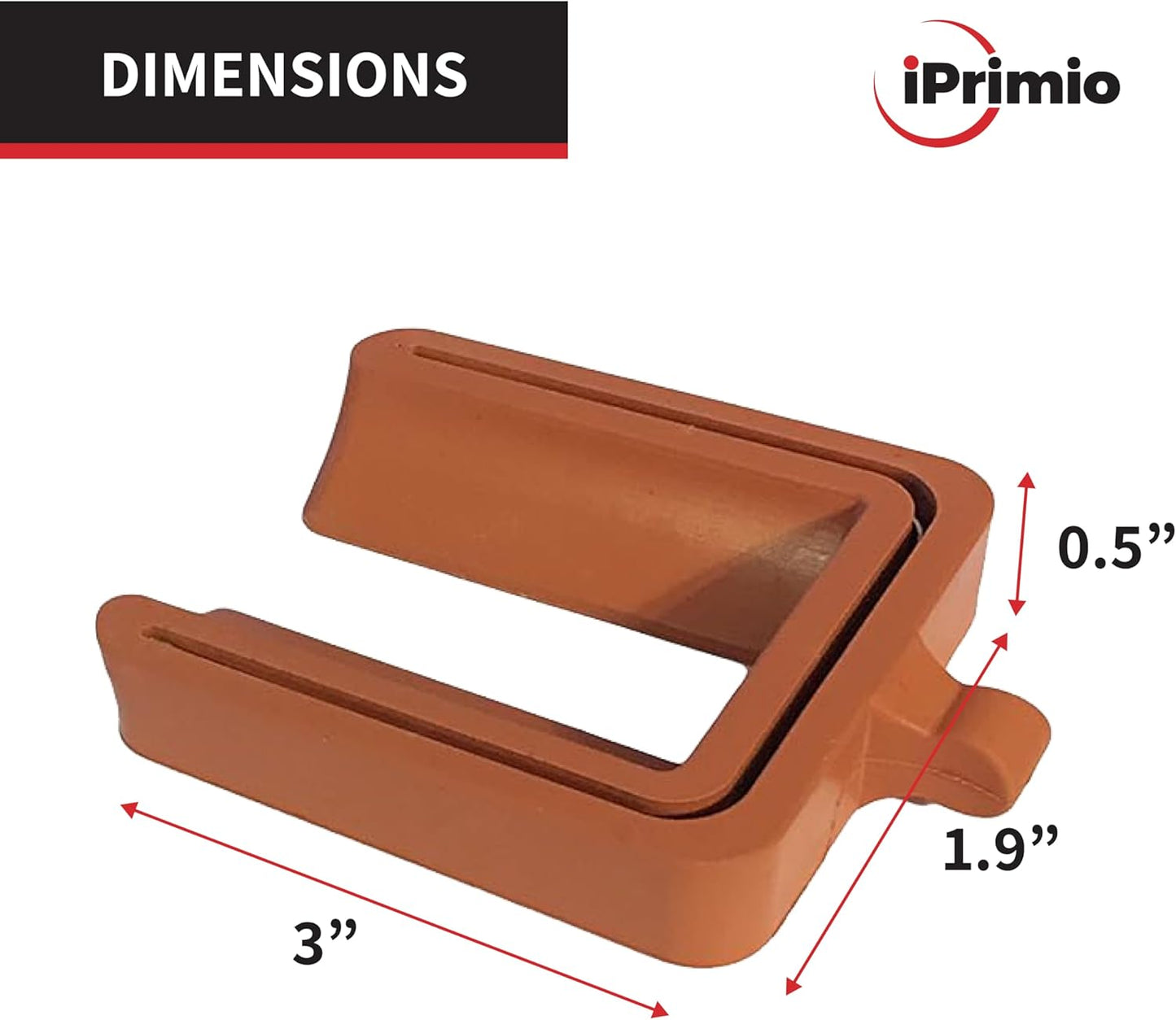 iPrimio No Lift Wheel Stoppers for Rolling Furniture - Bed and Furniture Stopper - Requires No Lifting of Bed - Keeps Bed and Furniture from Sliding Bed Caster Stopper - Solid Rubber (4 Pack, Brown)